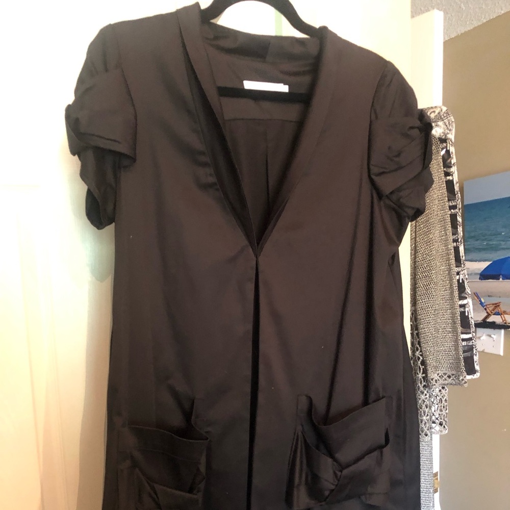 Anne Fontaine Black Short Sleeve Topper Size 8-10